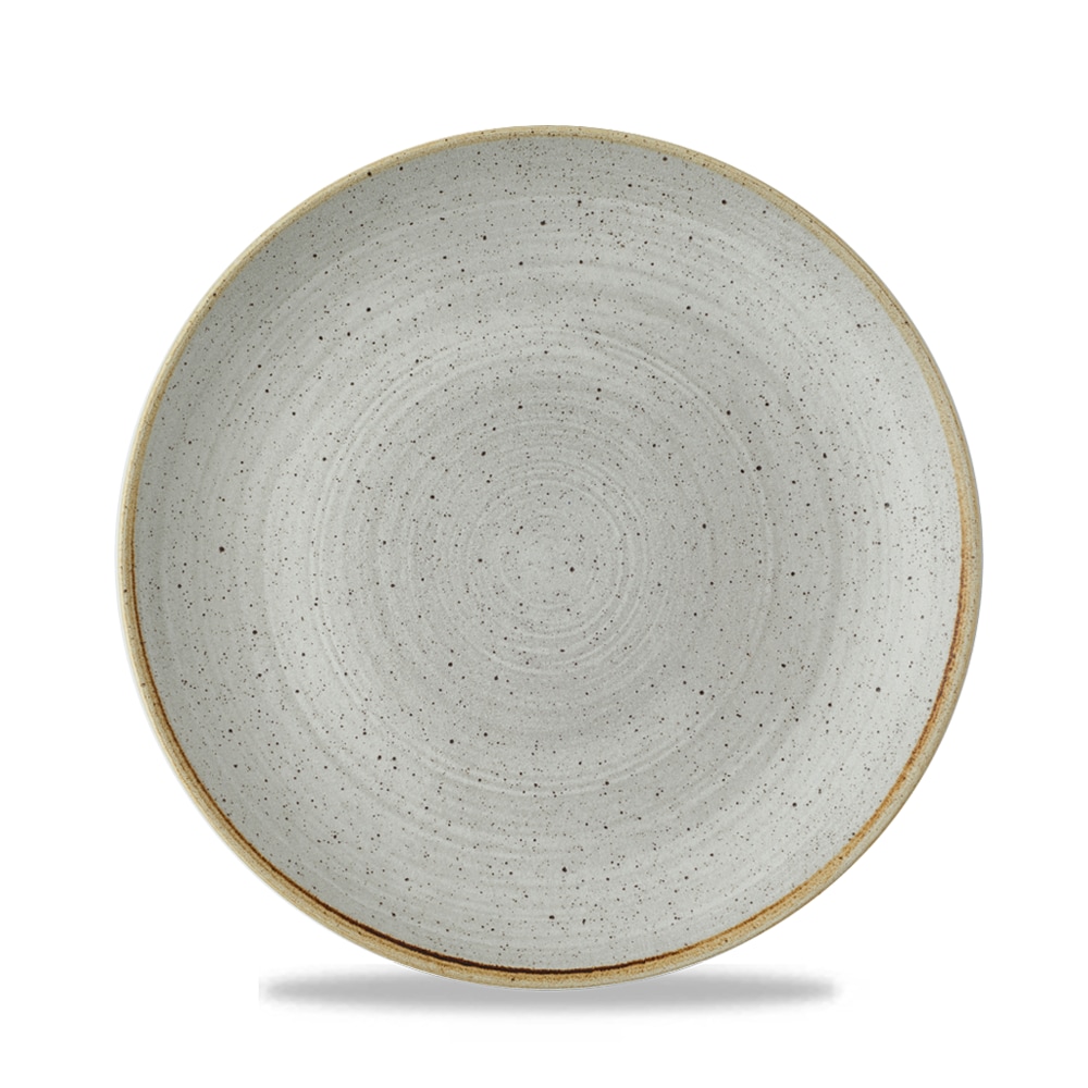 Churchill Super Vit Stonecast Raw Flache Coup Teller, 21,7 cm, 12 Stück, Grau, Rund