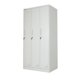 thumbnail of PROREGAL Mega Deal 3x Spind ELEPHANT Metall komplett montiert 3 Abteile 180x90x50cm Kleiderstange & Kleiderhaken Lichtgrau Spindschrank Kleiderschrank