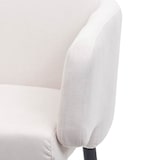 thumbnail of Eetkamerset HWC-L13, set van 2 stoelen + bank Eetkamerset Eetkamerset, stof/textiel ~ crème-wit