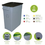 thumbnail of Contenedor de residuos Zeus abierto 65 litros. Color Negro.