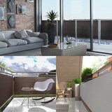 thumbnail of NYVI Polyrattan Balkon Sichtschutz Privafence - Balkonbespannung mit Metallösen - UV-fest, Wetterfest, Blickdicht 500x90 cm Braun