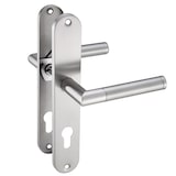 thumbnail of Langschild Drückergarnitur Edelstahl glanz poliert ELEN PZ - Profizylinder Türbeschlag