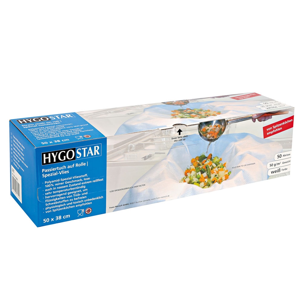 Passiertuch "Filterstar" 1 Rolle 50 Blatt 50x38 aus Spezial-Vlies Spenderbox