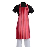 thumbnail of Delantal con pechera Whites rayas rojas y blancas