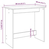 thumbnail of vidaXL Schreibtisch Betongrau 80x40x75 cm Holzwerkstoff