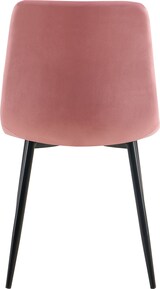 thumbnail of Décoshop26 - Esszimmerstuhl x1 quadratische Ziernähte rosa Samt schwarze Metallbeine 10_0001970