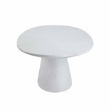 thumbnail of Ovaler Gartentisch in glatter Betonoptik für 10 Personen, 250 x 110 cm, weiß