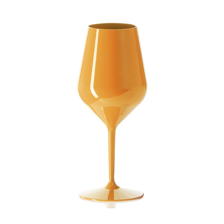 MONOUSO - Weingläser Wiederverwendbar Durable Tritan Orange 470ml (6 Stück)