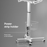 thumbnail of ONKRON Mesa Regulable en Altura Blanca, Plegable y Móvil, con Ruedas, para Ordenador, carga hasta 8 kg, Altura Ajustable / LMG30-W Blanco