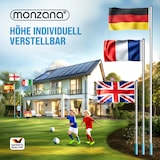 thumbnail of MONZANA® Aluminium Fahnenmast 6,50m mit Seilzug inkl. Flagge Flaggenmast Mast Flagge Alu