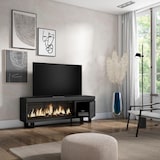 thumbnail of Móvel de TV, Muito espaço de arrumação, 158x35x57cm, Para televisores até 65", Lareira eléctrica XXL, Design industrial, Estilo moderno, Preto _ 421_6