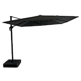 thumbnail of Gastro Ampelschirm Rome Grau, quadratisch, 3 × 3 m, 8 Streben, 210 g/m² Polyester, wasserabweisend, höhenverstellbar, 360° drehbar, ohne Volant