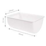 thumbnail of GILAC Bac grand volume semi-cylindrique - 170 L - Blanc G145121