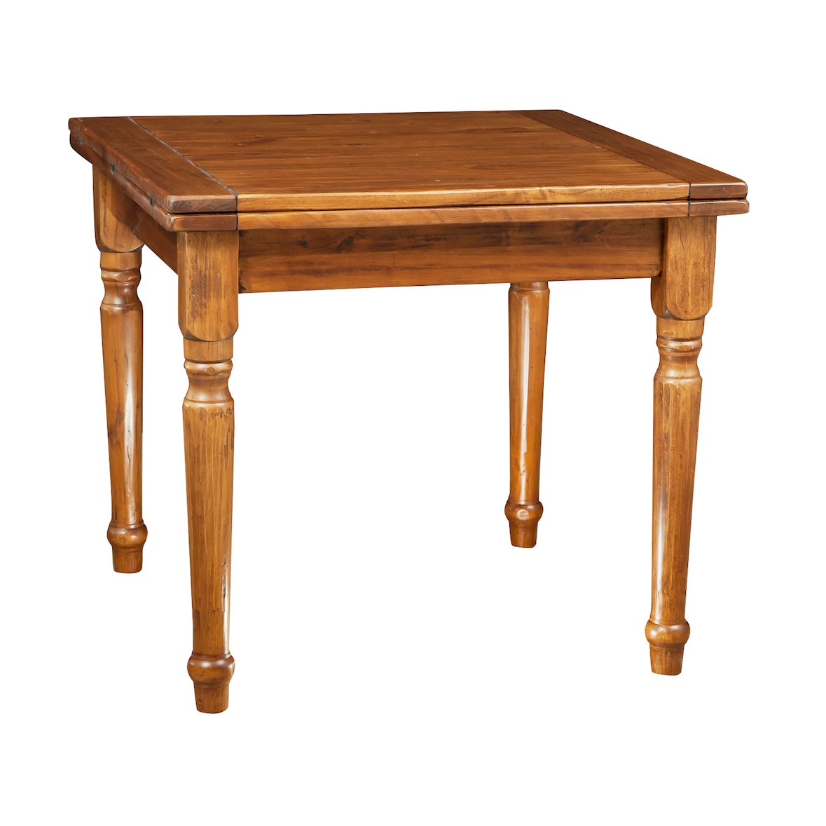 Biscottini Restauranttisch - Esstisch mit Buchöffnung 90x90 cm - Ausziehbarer Küchentisch - Massivholztisch Made in Italy Walnuss-Finish