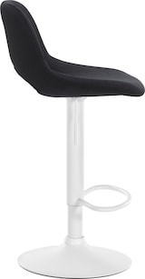 thumbnail of Sgabello da bar Camden in velluto nero/Metallo bianco opaco