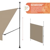thumbnail of Wasabi - Toldos Exterior Terraza Cityline Beige 3x1,2m - Toldo Portátil sin Taladrar - Anti UV - Regulable - Resistente para Jardín, Balcón