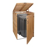 thumbnail of XL 1er-/2er-Mülltonnenverkleidung | HxBxT 126x79,5x98 cm | Braun | Mülltonnenbox Mülltonnenabdeckung Holz FSC®