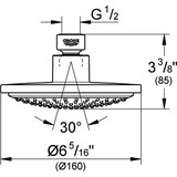 thumbnail of Grohe Kopfbrause EUPHORIA C d= 160mm m D