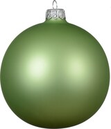 thumbnail of 4 Weihnachtskugeln Glas 10cm mundgeblasen große Christbaumkugeln Weihnachtsbaumkugeln Christbaumschmuck Weihnachtsbaumschmuck Grüntee matt
