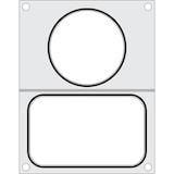 thumbnail of Matrijs voor sealmachine, HENDI, twee containers (1x 178x113 mm, 1x ø115 mm)