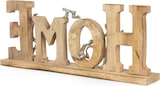 thumbnail of Dekofigur Home 24 cm aus Mangoholz und Aluminium Skulptur mit Figuren Symbol für Familie und Zusammenhalt Handarbeit modern auf Holzsockel Unikat