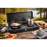 thumbnail of Cocina de gas portátil 2 fuegos 2600W Negra KEMPER tapa de encimera