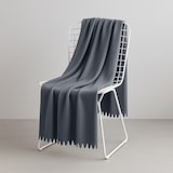 thumbnail of wometo 16er Set WAVE Fleecedecken 120x160 cm – OEKO-TEX ca. 300g weiche Fleece Decke mit Wellenrand Anti-Pilling grau