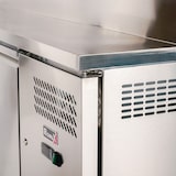 thumbnail of Romux® Saladette Kühltisch mit 3 Türen 180x70 cm für 10 GN 1/3 Behälter mit Umluftkühlung | Zubereitungstisch aus Edelstahl mit Kapazität 417 L