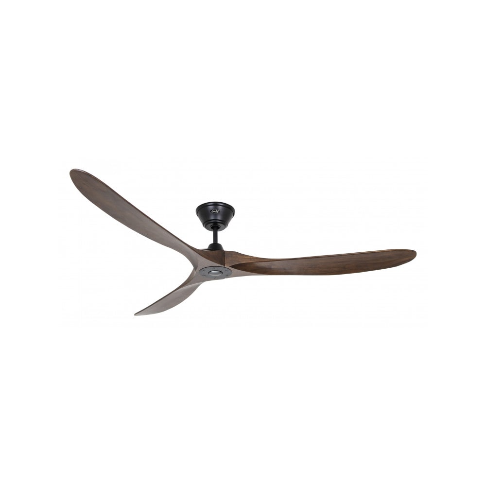 Eco Genuino 180, Ventilador negro y nogal sin luz, CasaFan