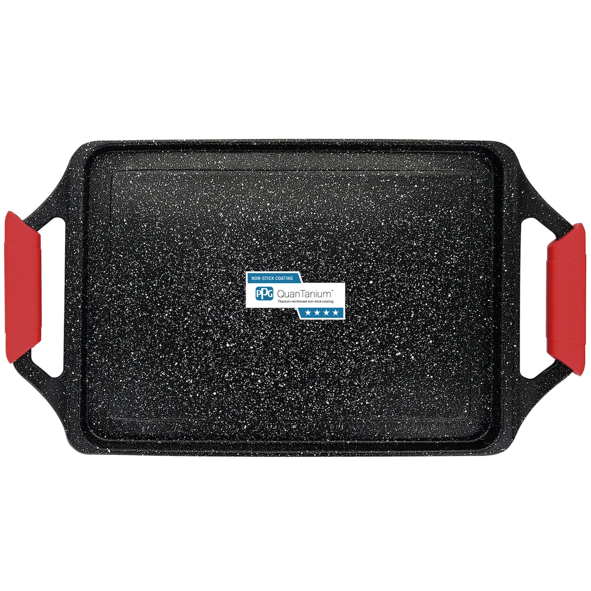 Briebe Black Titanium Grillplatte Induktion Antihaftbeschichtung Titan Gussaluminium 43x25cm PFOA-Free, Schwarz