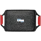 thumbnail of Briebe Black Titanium Grillplatte Induktion Antihaftbeschichtung Titan Gussaluminium 43x25cm PFOA-Free, Schwarz