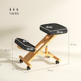 thumbnail of HOMCOM Sedia Posturale con Inginocchiatoio e Altezza Regolabile Nero