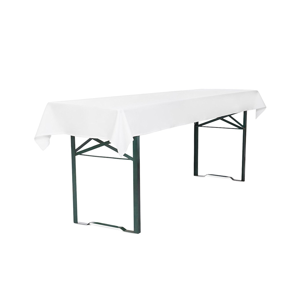 TexDeko Tischdecke für Bierzeltgarnitur 100x250cm, waschbar Weiß