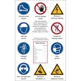 thumbnail of Baustellenschild, Hinweise gem. ISO 7010 + Notruftafel, Alu-Verbund - 400x600x2 mm Aluverbund
