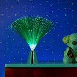 thumbnail of Relaxdays Glasfaserlampe, fließender Farbwechsel, LED Retrolampe, Stimmungslicht, Effektleuchte Fiberglas, 33 cm, bunt