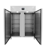thumbnail of Congelador profesional de 2 puertas, acero inoxidable, refrigeración por aire, GN2/1, 210 x 148 x 83cm , con cerradura, 1300L, EASYLINE 10004 Vaiotec