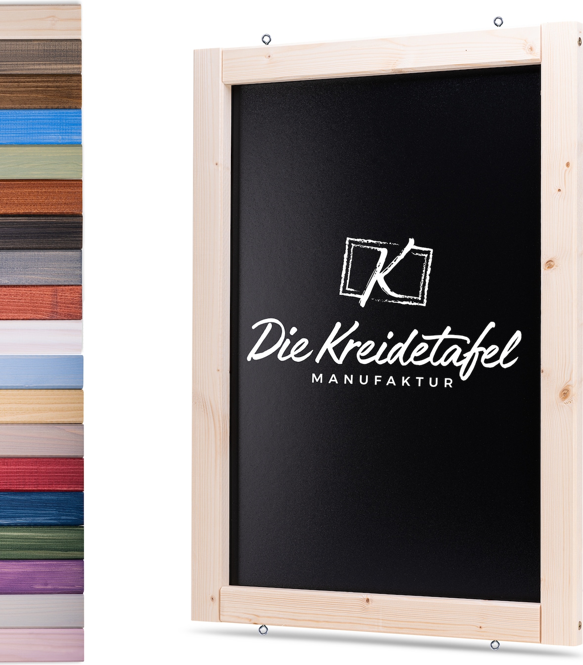 Kreidetafel mit Holzrahmen / Kiefer 60x150cm