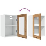 thumbnail of vidaXL Hängeschrank Lyon Glas Artisan-Eiche 40x31x60 cm Holzwerkstoff