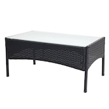 thumbnail of 3-2-1-1 Poly-Rattan Garten-Garnitur Halden, Lounge-Set Sitzgruppe Sofa ~ anthrazit, Kissen creme