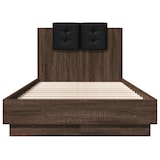 thumbnail of vidaXL Bettgestell mit Kopfteil Braun Eiche 75x190 cm Holzwerkstoff