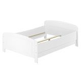 thumbnail of Weißes Bett Seniorenbett extra hoch 140x200 weiß Zubehör wählbar V-60.44W-14 Rollrost und Matratze inkl.