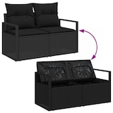 thumbnail of vidaXL Garten-Sofa-Set 7 pcs Schwarz