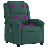 thumbnail of vidaXL Massage-Relaxsessel, dunkelgrüner Samt