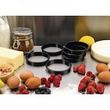 thumbnail of Matfer Exoglass Set aus 6 aus einem Guss gefertigten, antihaftbeschichteten Backringen 10 cm, Höhe 2 cm (346708)