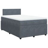 thumbnail of vidaXL Boxspringbett mit Matratze Dunkelgrau 120x190 cm Samt