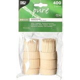 thumbnail of Papstar Zahnstocher aus Holz "pure" rund 6,8 cm, im Spender aus Holz 10 x 400 Stück