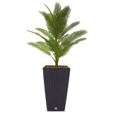 thumbnail of Polyrattan Pflanztopf mit Einsatz 50,5cm anthrazit Blumentopf Pflanztopf Kübel Anthrazit 50,5