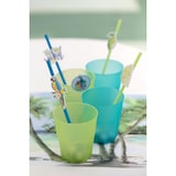 thumbnail of 840 Mehrweg Becher türkis blau Plastikbecher 250ml Wiederverwendbar Frost bunt