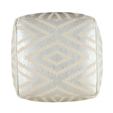 thumbnail of Kelim Sitzwürfel 50x50 H35cm Pouf Fußhocker Sitzhocker Bodenkissen Fußschemel : metallic silber