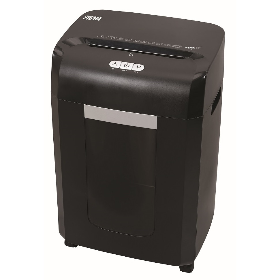 SIGMA Aktenvernichter PCC455, Kunststoff, 4 x 35 mm, 22 L, schwarz